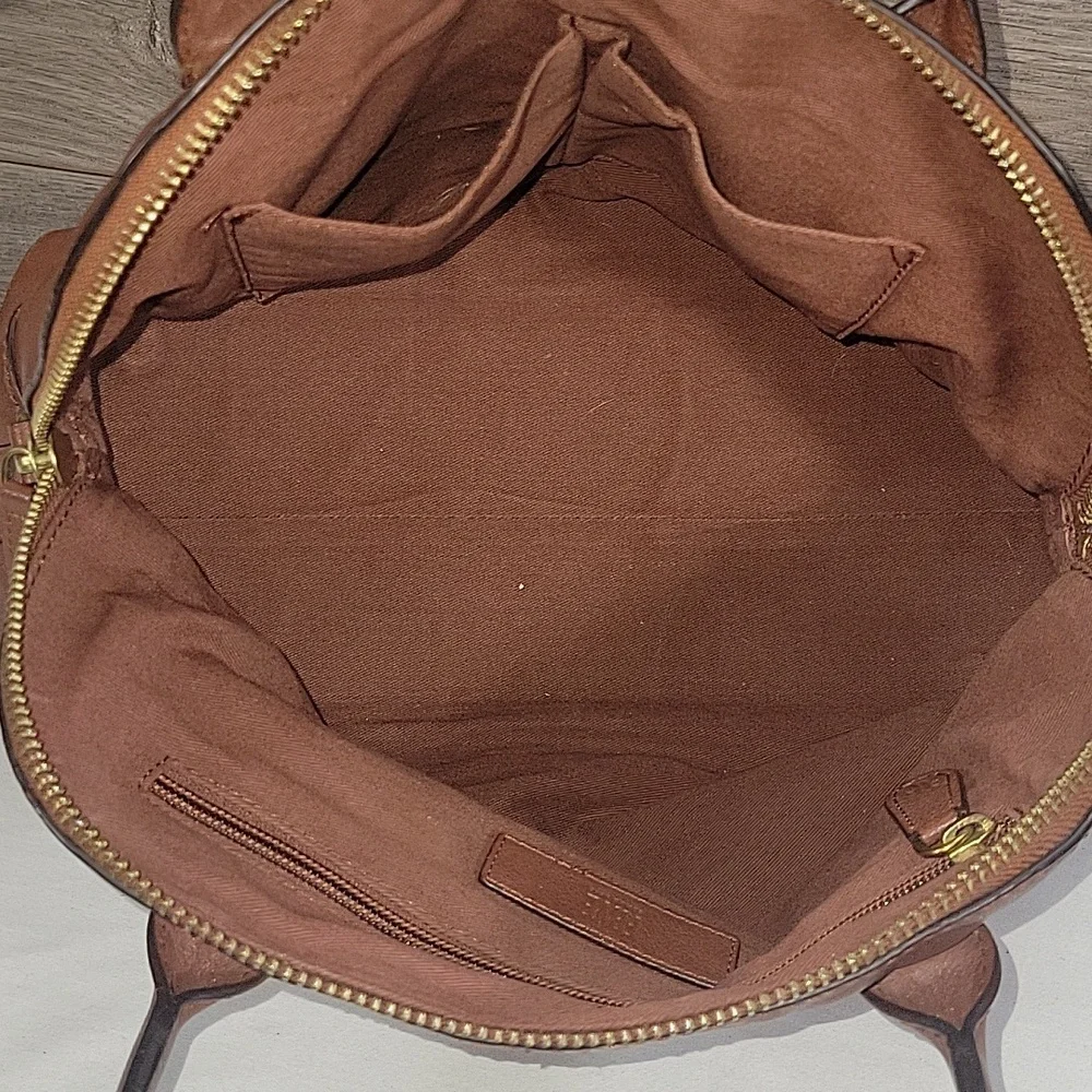 Frye Brown Leather Top-Handle Satchel Handbag